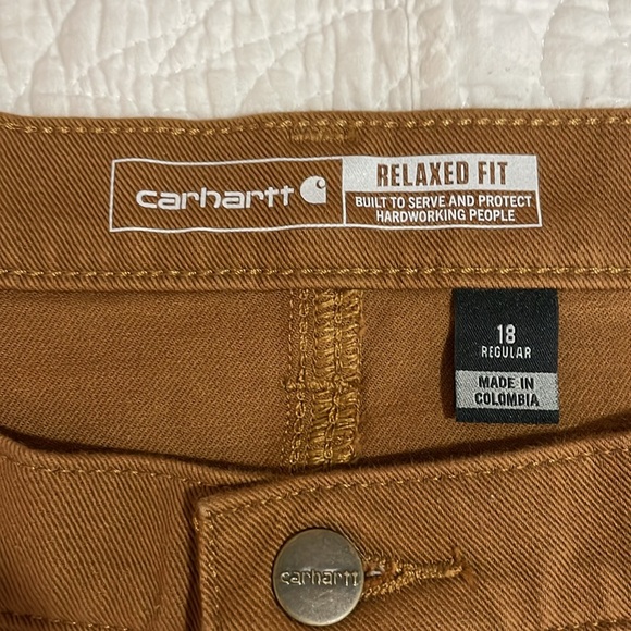 Carharrt women’s rugged flex RLXD fit twill double-front work pants brown.18 reg - Picture 5 of 5